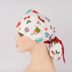Merry Christmas Ponytail Scrub Cap