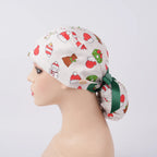 Christmas Ponytail Scrub Cap