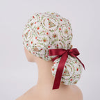 Christmas Tree Ponytail Scrub Cap