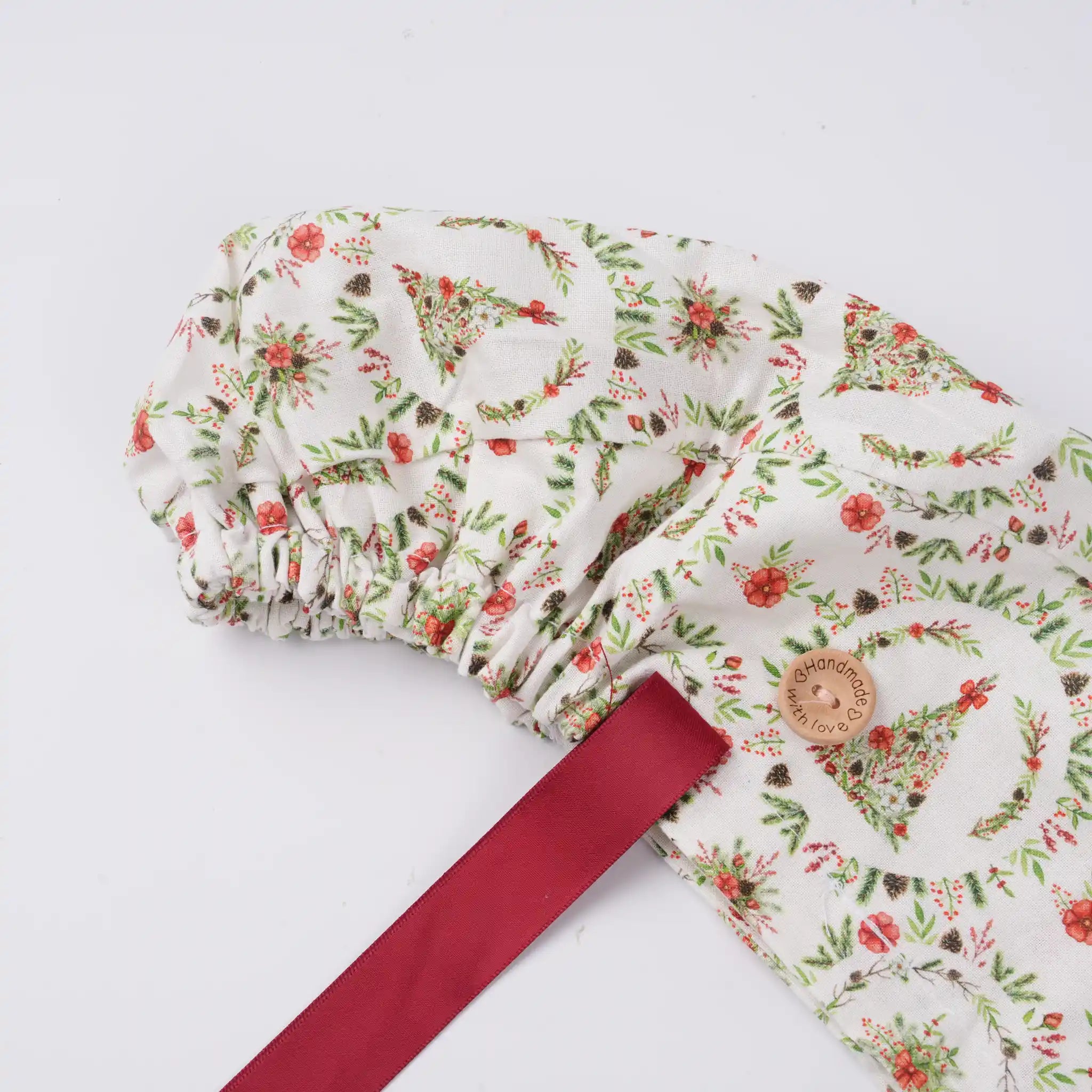 Christmas Tree Ponytail Scrub Cap