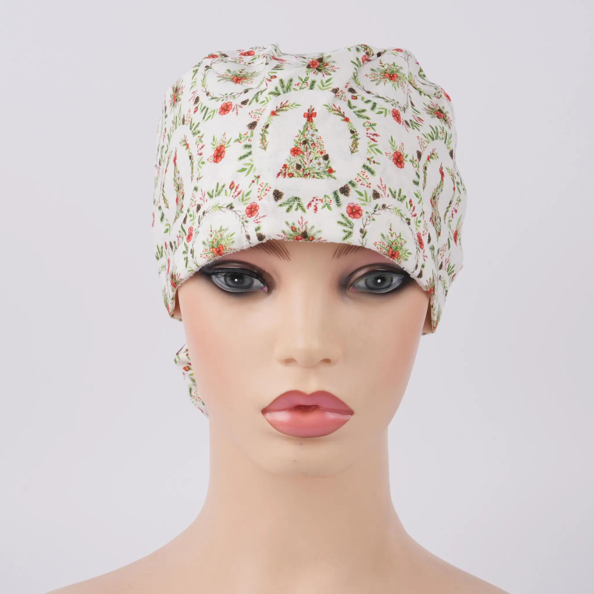 Christmas Tree Ponytail Scrub Cap