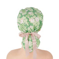 Green Clover Ponytail Scrub Cap