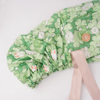 Green Clover Ponytail Scrub Cap