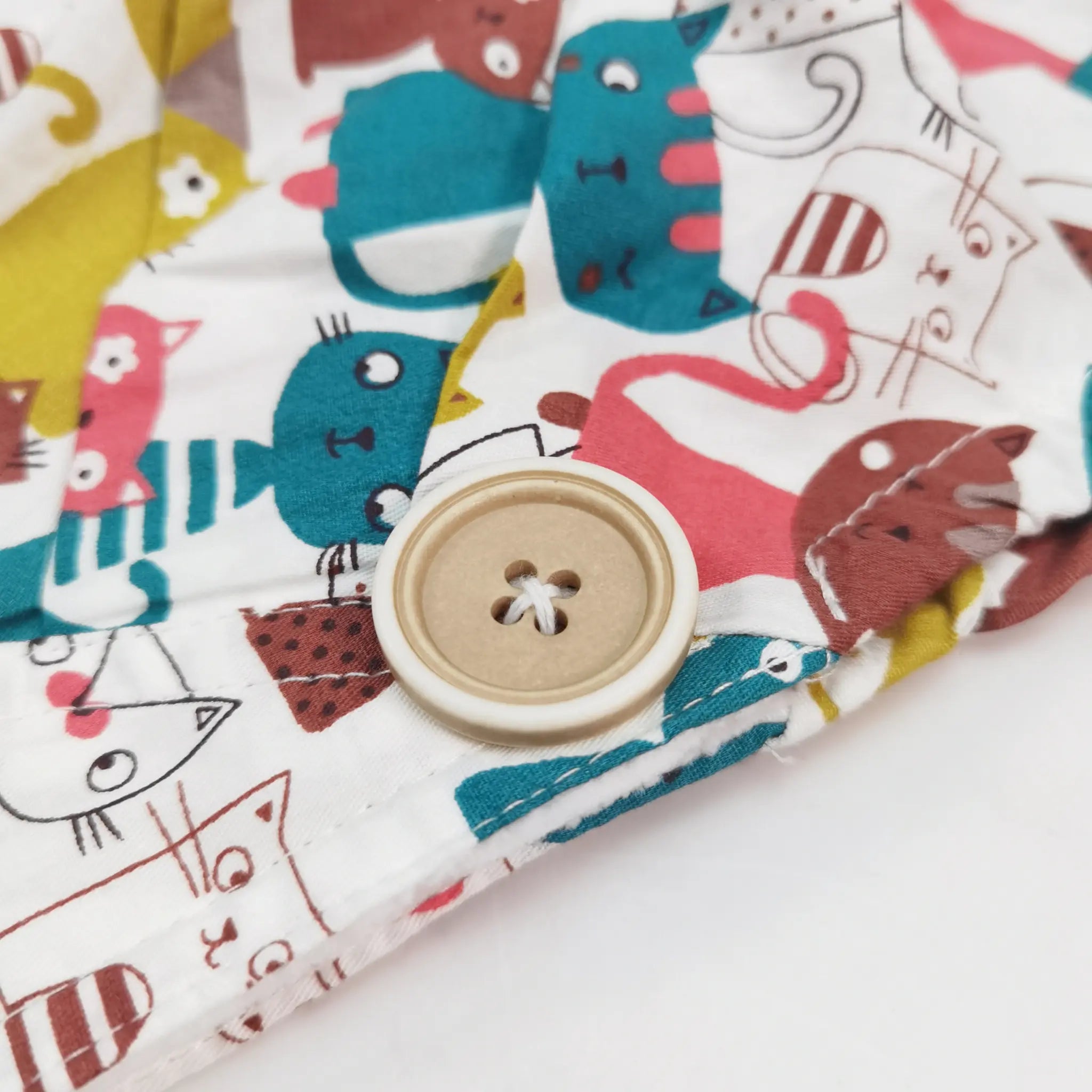 Colorful Cat Bouffant Scrub Cap