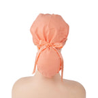 Coral Orange Ponytail Scrub Cap
