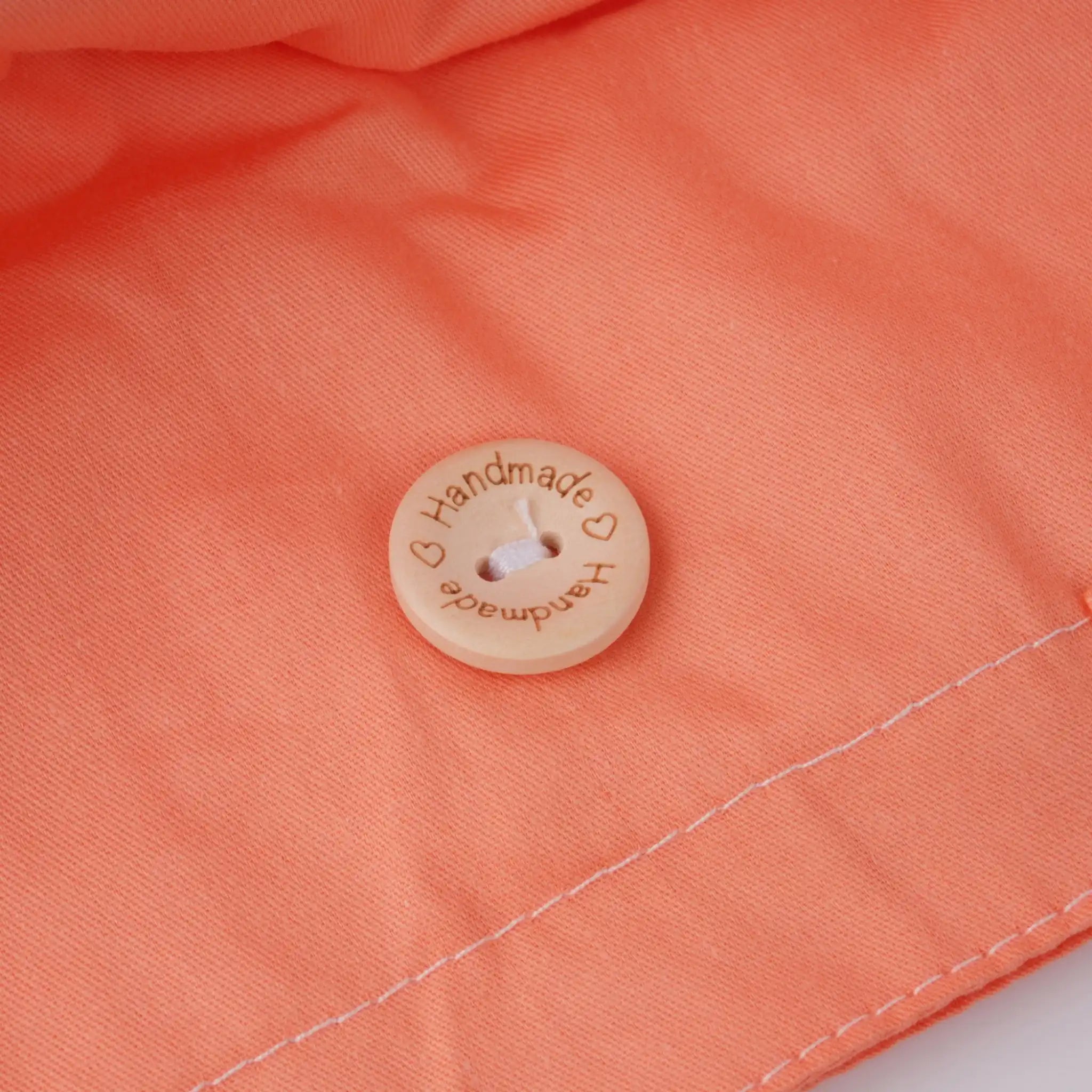 Coral Orange Ponytail Scrub Cap