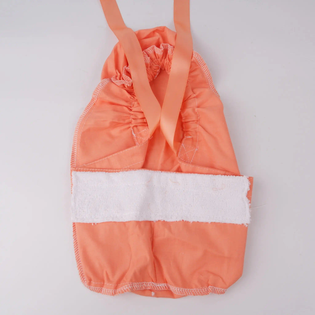 Coral Orange Ponytail Scrub Cap