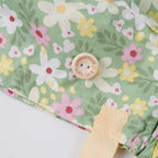 Sage Green Daisy Ponytail Scrub Cap