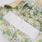Sage Green Daisy Ponytail Scrub Cap
