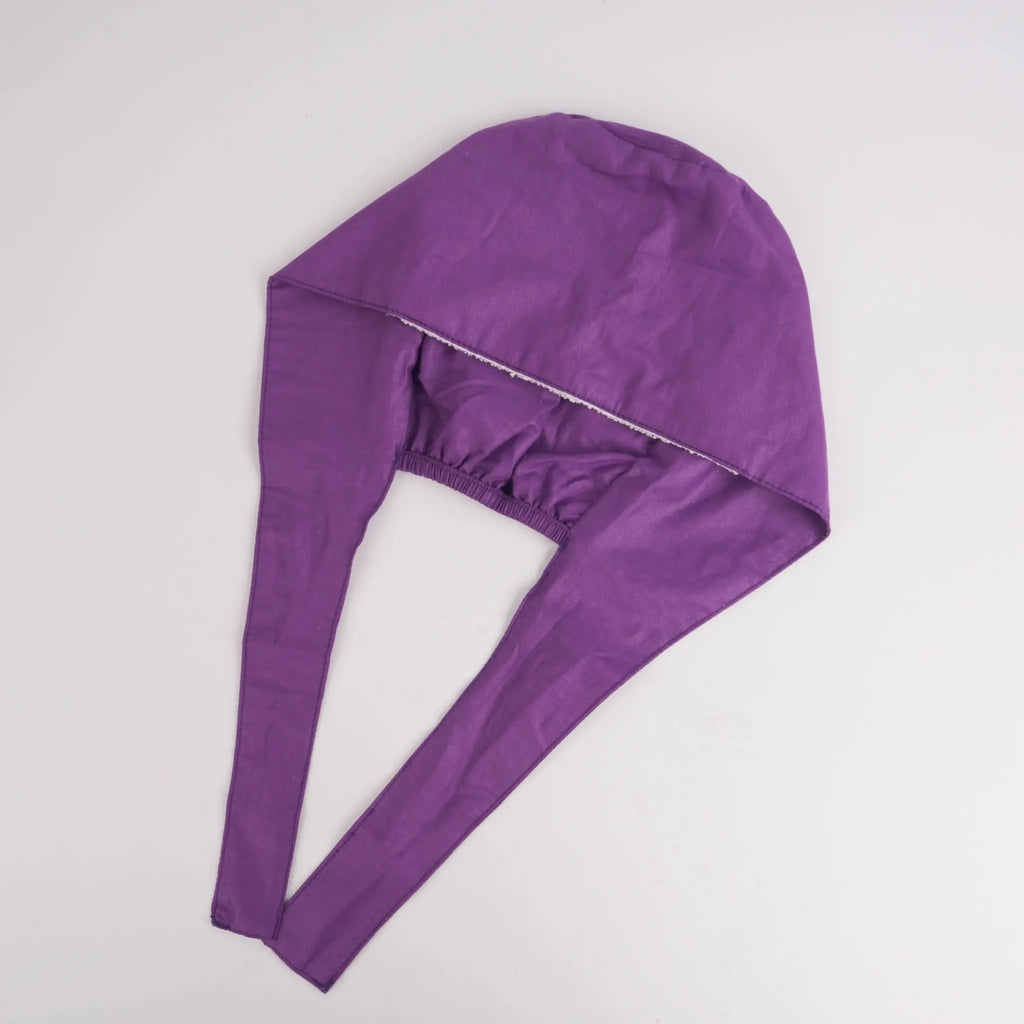 Dark Purple Tie Back Scrub Cap
