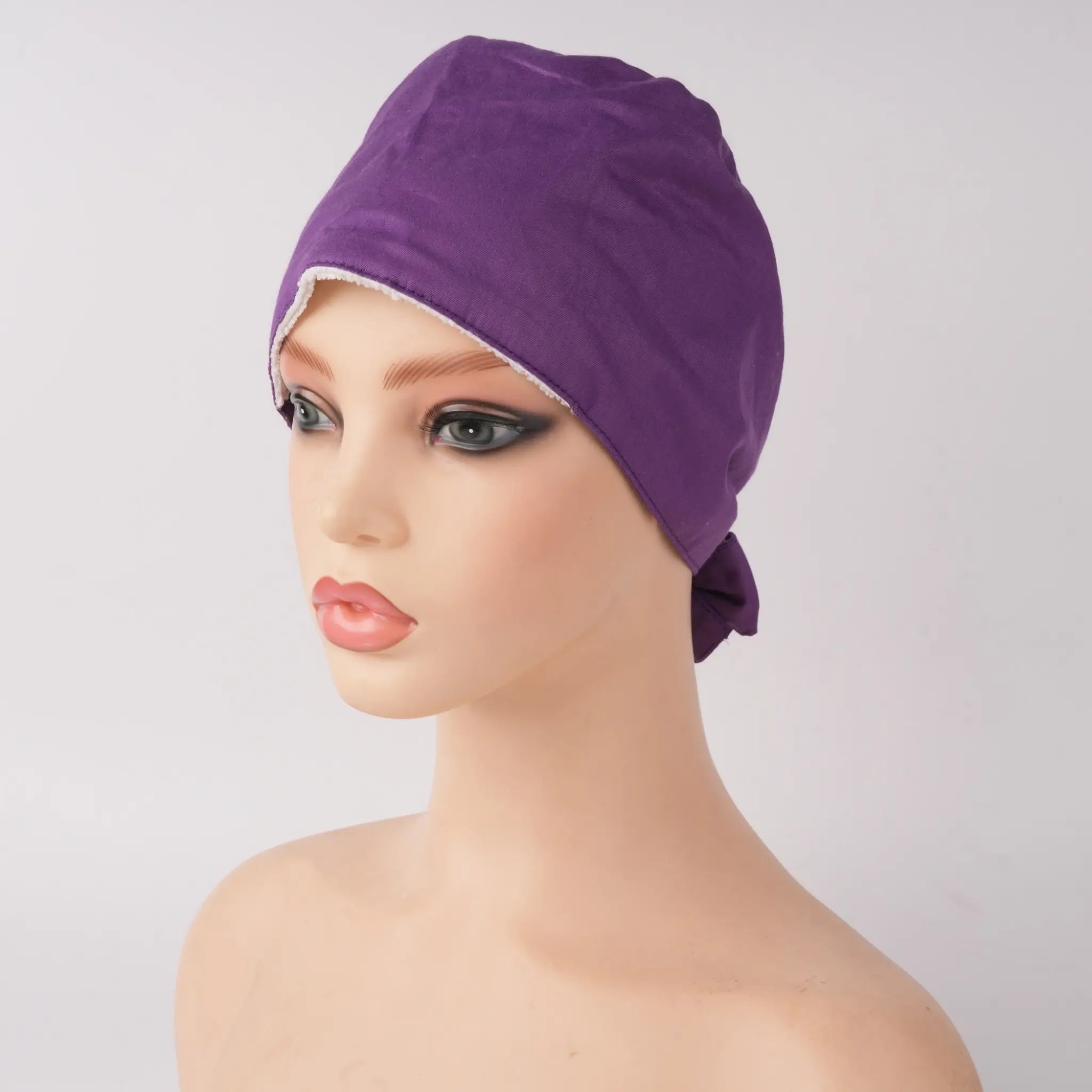 Dark Purple Tie Back Scrub Cap