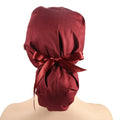 Burgundy Ponytail Scrub Cap