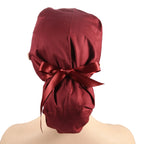 Burgundy Ponytail Scrub Cap
