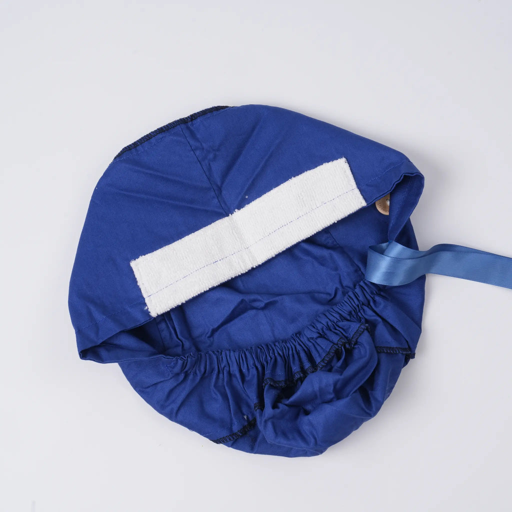 Deep Blue Ponytail Scrub Cap