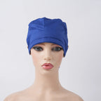 Deep Blue Ponytail Scrub Cap