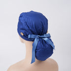 Deep Blue Ponytail Scrub Cap