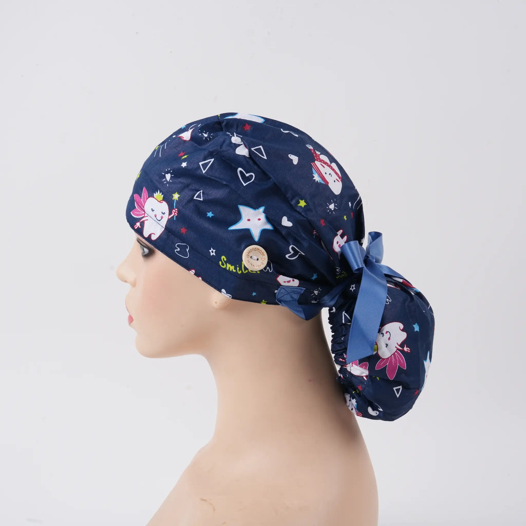 Dental Ponytail Scrub Cap