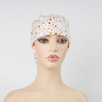 Ditsy Floral Ponytail Scrub Cap