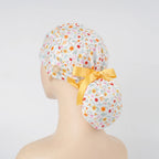 Ditsy Floral Ponytail Scrub Cap