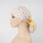 Ditsy Floral Ponytail Scrub Cap