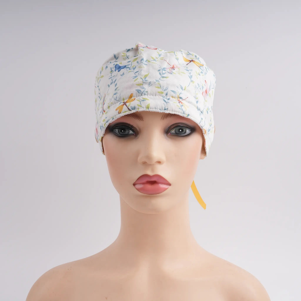 Butterfly & Dragonfly Ponytail Scrub Cap