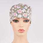 Flowers Ponytail Scrub Cap