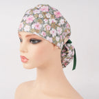 Flowers Ponytail Scrub Cap