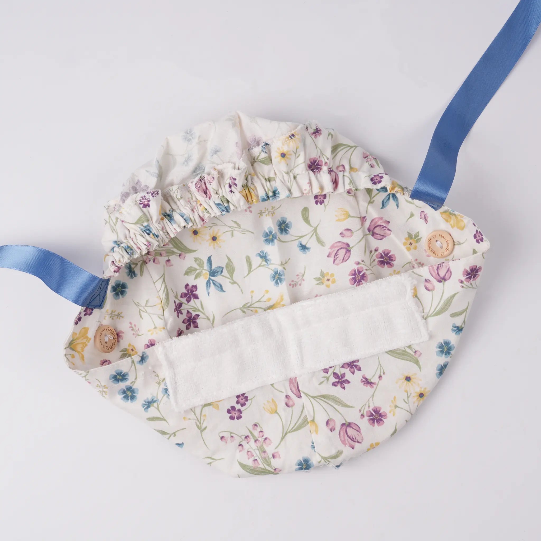 Cottagecore Floral Ponytail Scrub Cap