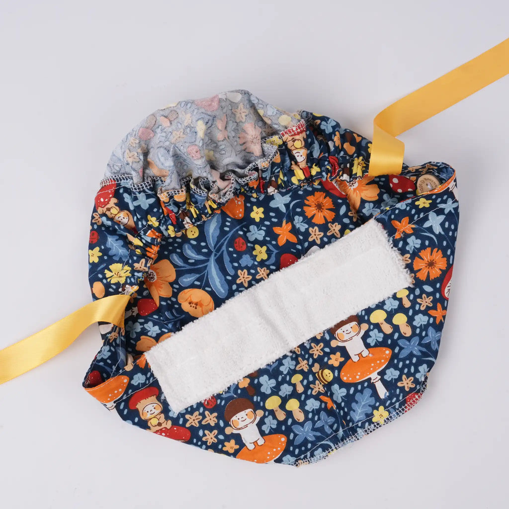 Forest Mushroom Ponytail Scrub Cap