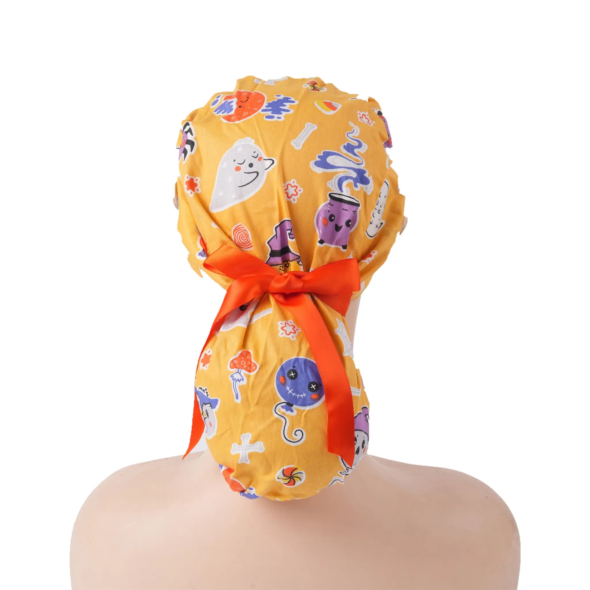 Boo Ghost Ponytail Scrub Cap