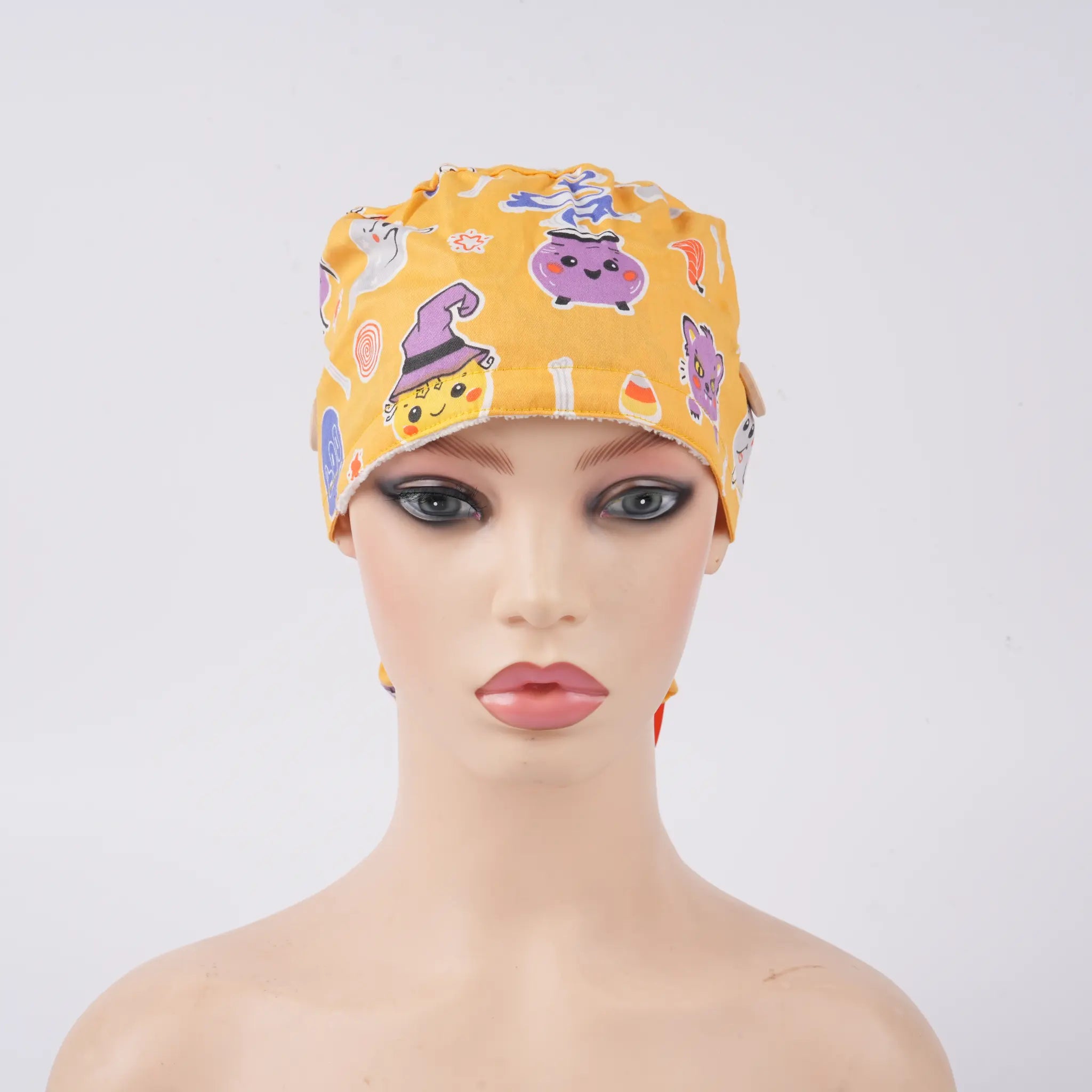 Boo Ghost Ponytail Scrub Cap