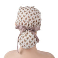 Brown Gingerbread Ponytail Scrub Cap