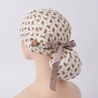 Brown Gingerbread Ponytail Scrub Cap