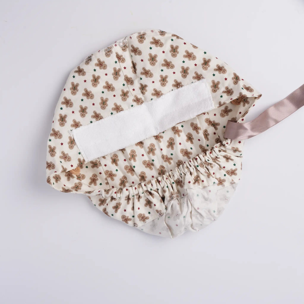 Brown Gingerbread Ponytail Scrub Cap