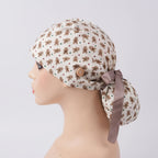 Brown Gingerbread Ponytail Scrub Cap