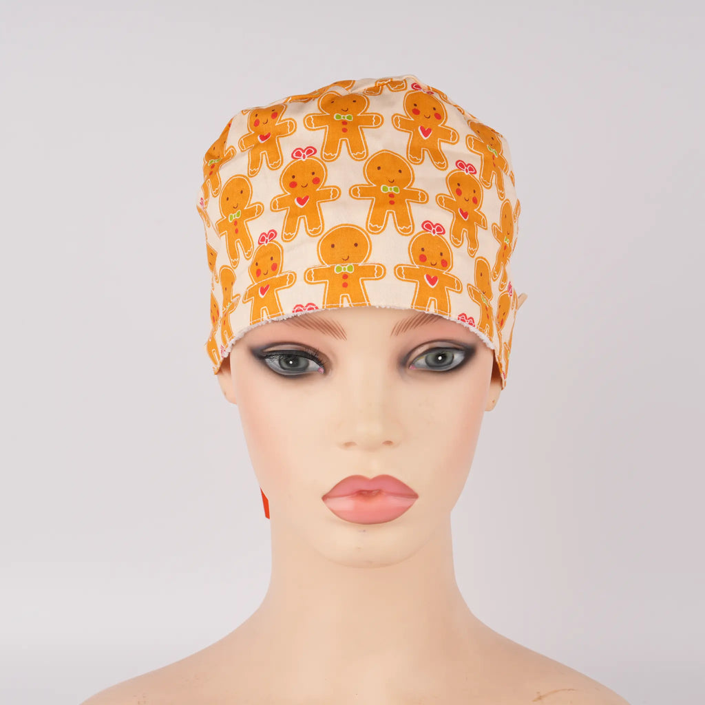 Gingerbread Girls & Boys Ponytail Scrub Cap