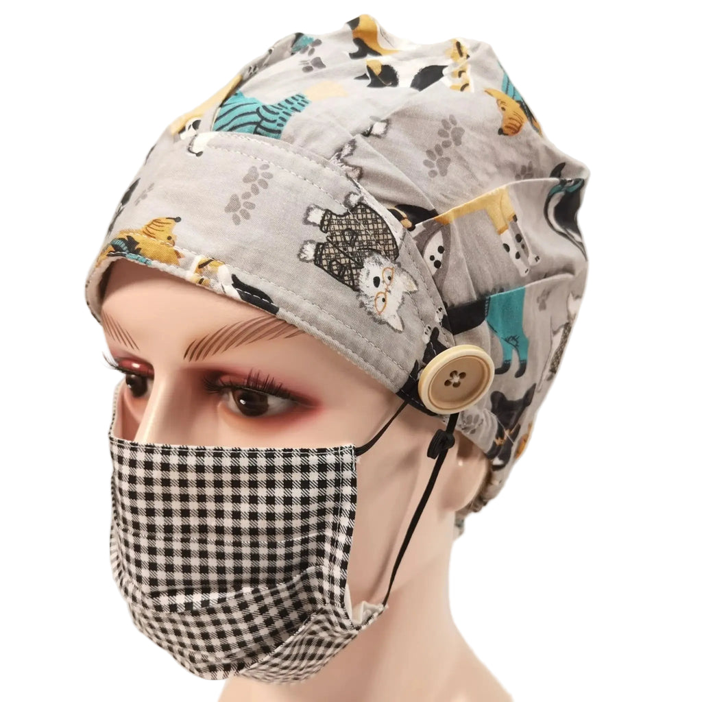 Gray Dogs Bouffant Scrub Cap