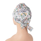 Green Botanical Tie Back Scrub Cap