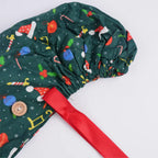 Green Christmas Ponytail Scrub Cap
