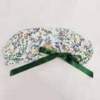 Green Floral Ponytail Scrub Cap