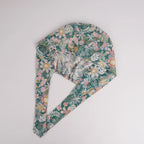 Green Floral Tie Back Scrub Cap