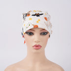 Halloween Bunny Ponytail Scrub Cap