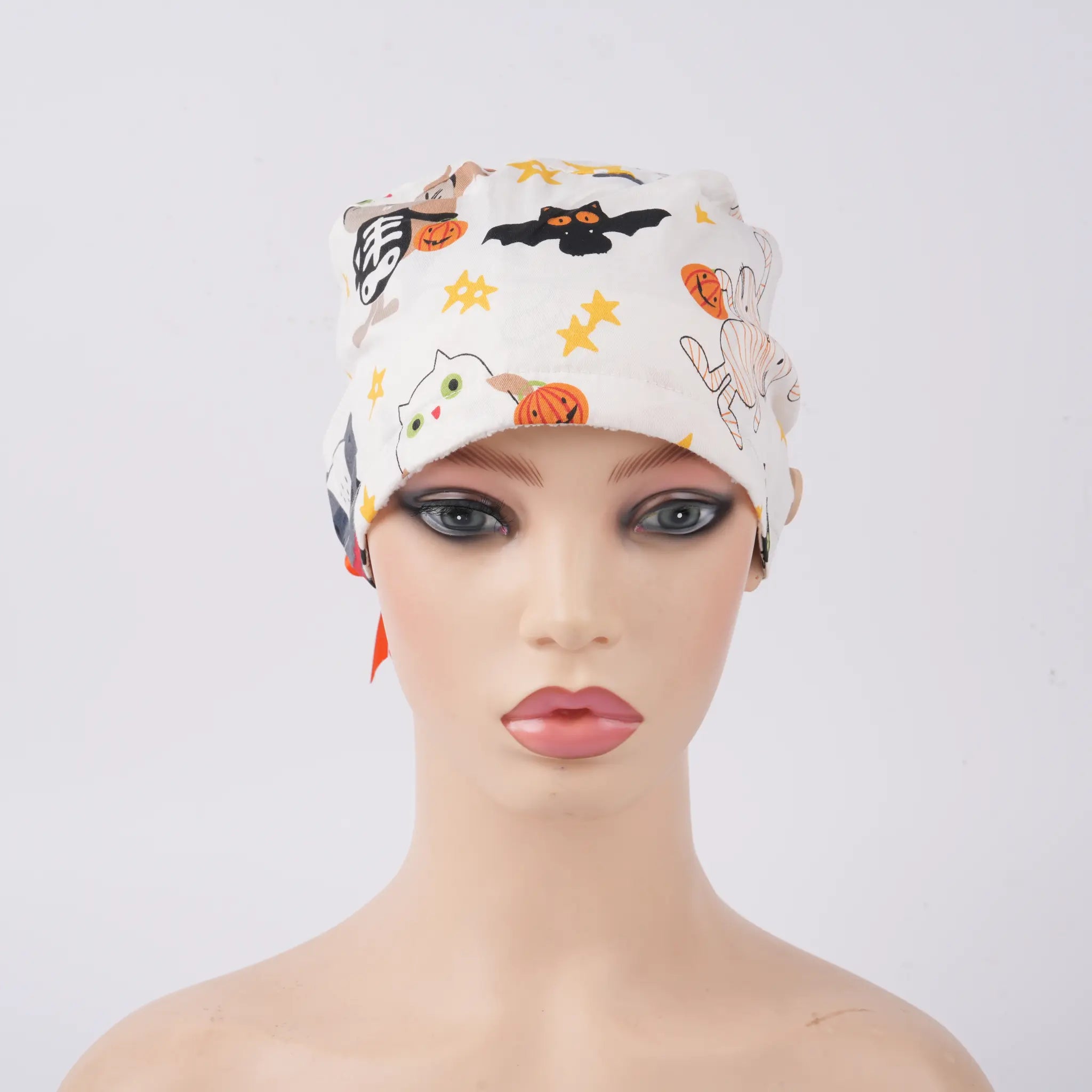 Halloween Bunny Ponytail Scrub Cap
