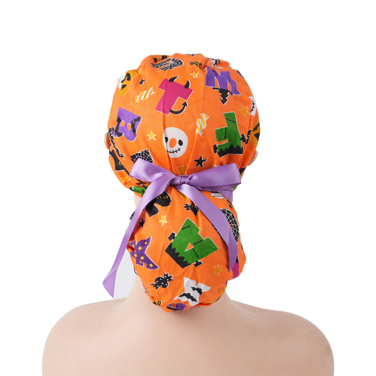 Halloween Ponytail Scrub Cap