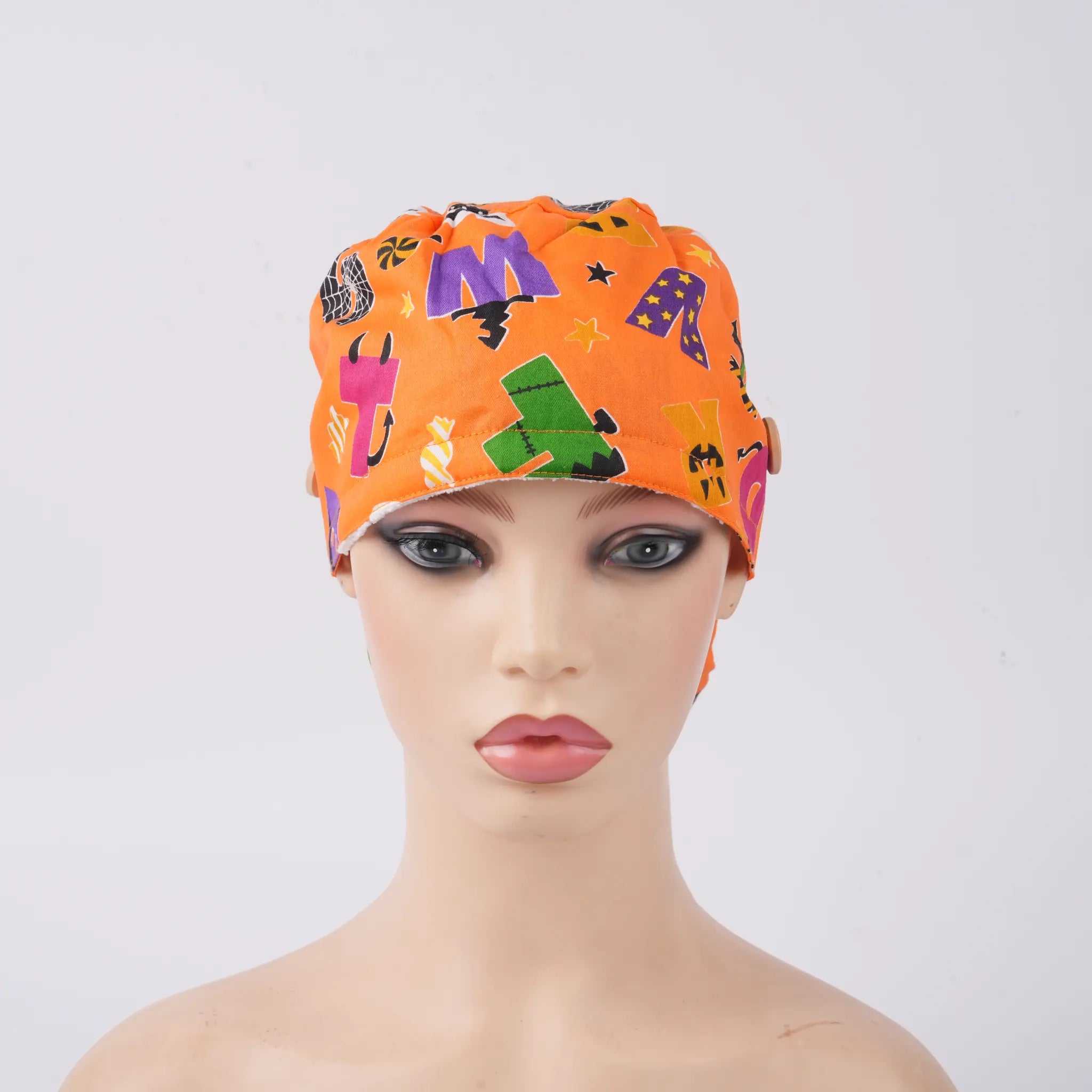 Halloween Ponytail Scrub Cap