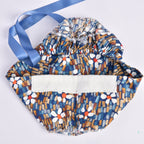 Abstract Flowers Ponytail Scrub Cap