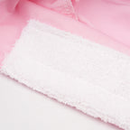 Close-up of white sweatband.