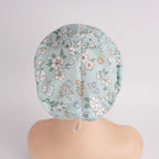 Mint Green Floral Euro Scrub Cap