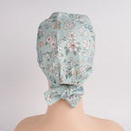 Mint Green Flower Tie Back Scrub Cap