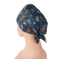 Navy Butterfly Tie Back Scrub Cap
